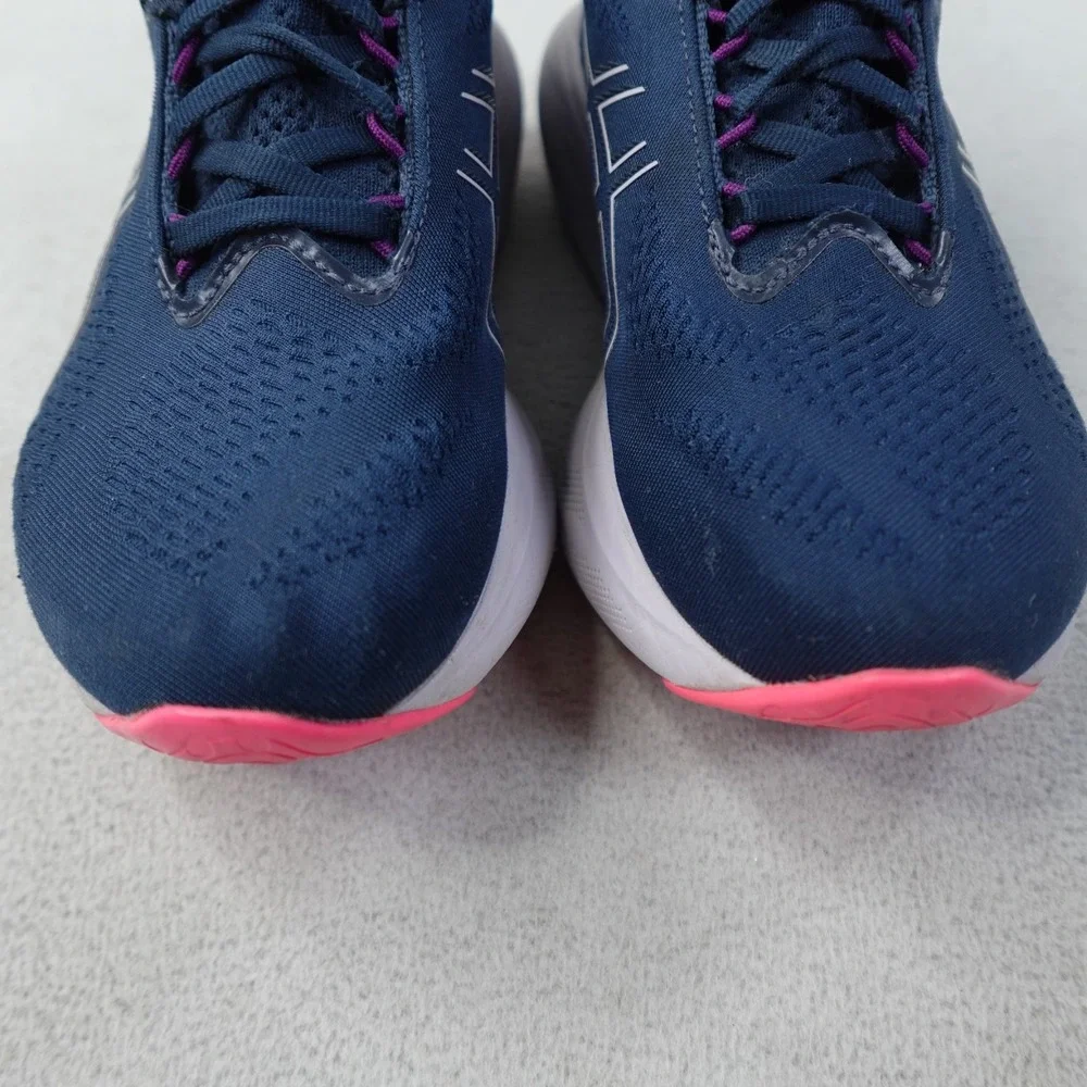 ASICS Gel Nimbus 25 Womens 7 Running Shoes Navy Pink PureGEL FF Blast Gym